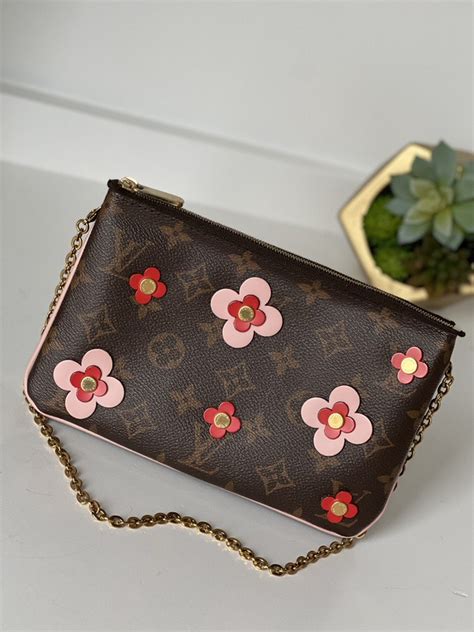 louis vuitton monogram blooming flowers double zip pochette|Louis Vuitton Blooming Flowers Double Zip Pochette Bag.